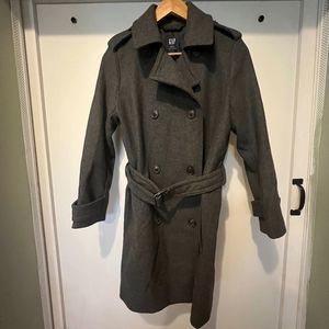Gap Jacket in Gray | Pea Coat | Women's Petite Small 